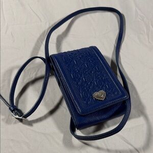 Brighton Navy Blue Crossbody Bag with Heart Detail